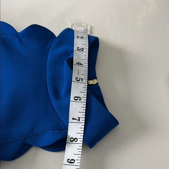 Ted Baker London Blue Scalloped Halter Dress - Picture 9 of 11